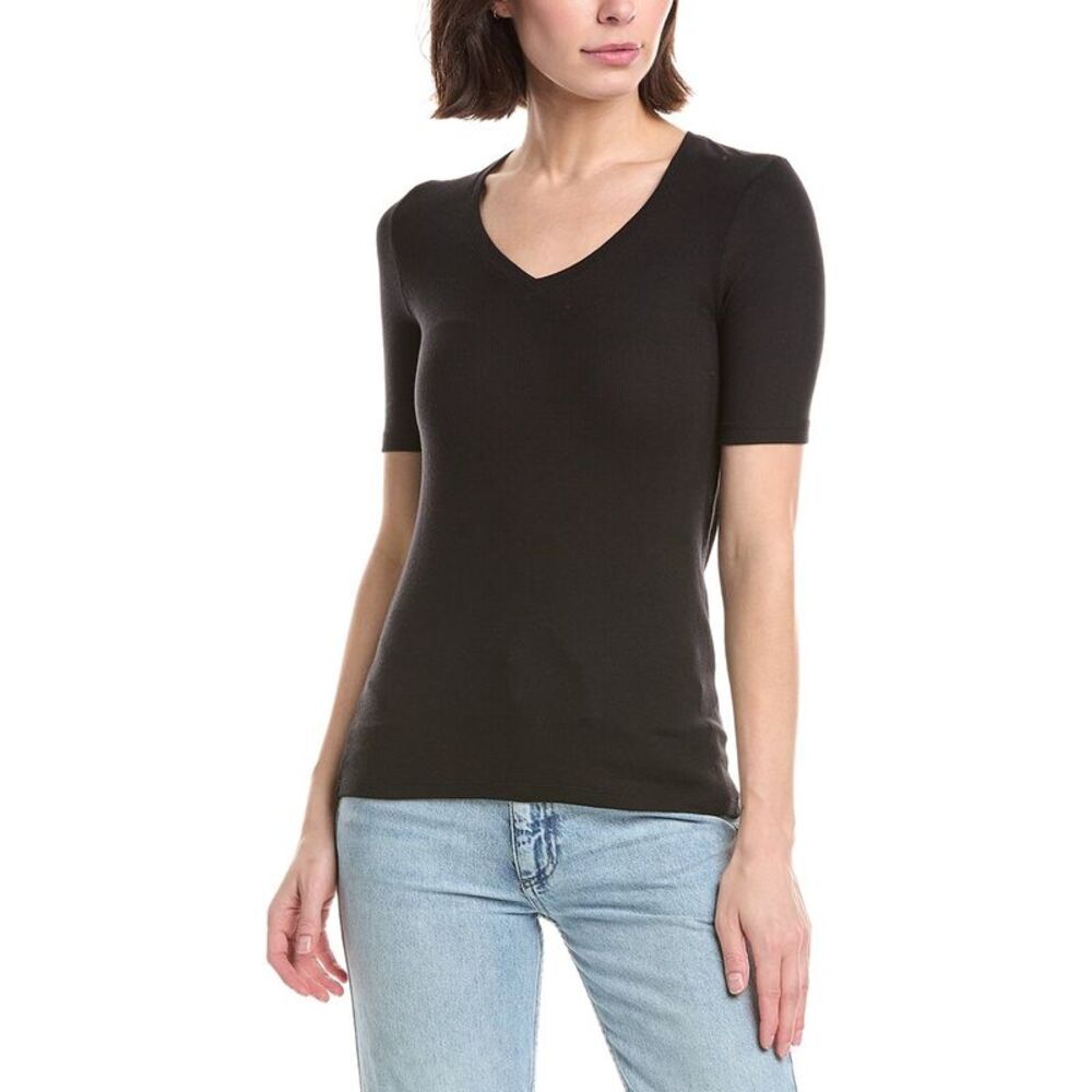Atm Anthony Thomas Melillo Womens V-Neck T-Shirt, Black